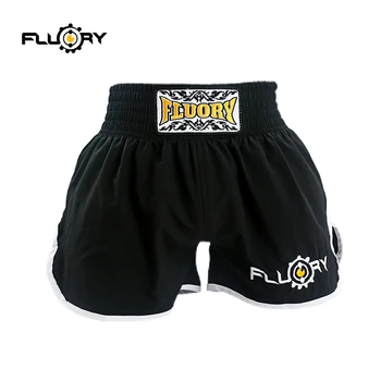 customed polyester muay thai šortky pu kožené boxerské rukavice farebné šortky mma Obrázok 2