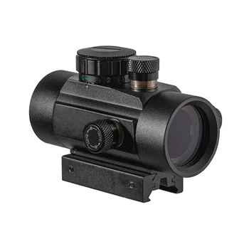 1X40 Red Dot Rozsah Taktické Riflescope Collimator Reflex Pohľad S Integrovaným Červený Laser Lov Optika Pre 11 mm a 20 mm Železničnej Obrázok 2