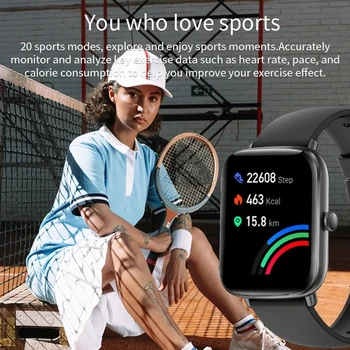 2022 Nové Bluetooth Srdcového tepu Smart Hodinky Mužov plne Dotykový Vytáčanie Hovoru Fitness Tracker Vodotesný IP67 Smartwatch Muži ženy Obrázok 2