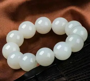 Hot Predaj Prírodná Biela Kolo Perličiek Náramok Kúzlo Šperky dámske Ručne Vyrezávané Bracele Obrázok 2