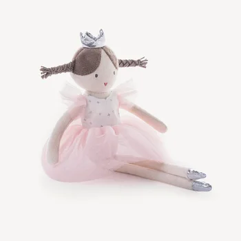 34 cm Ružová Balet Dievča Bábiku s Princezná Koruna Vysokej Kvality Vypchaté Hračky pre Dojčatá a Deti, Spoločník Spanie Mate Obrázok 2