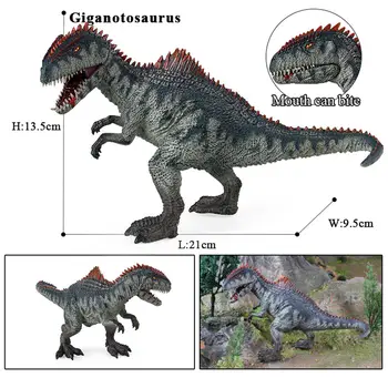 3ks Giganotosaurus VS Therizinosaurus Tyrannosaurus Dinosaura Animal Model Zberateľ Dekor Vzdelávacie Deti Darček Realistické Hračka Obrázok 2