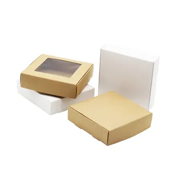 50pcs Kraft Papier Box/ Papier Svadobné Koláčiky Box/Cake/Sušienky Svadobné Party Prípade Prospech Dodávky Balenie Darčeka Obrázok 2