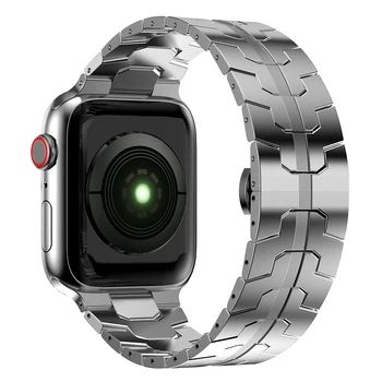 Popruh Pre Apple Hodinky kapela 45mm/41mm 44 mm 40 mm 42mm/38mm Nehrdzavejúcej Ocele matel náramok watchband iwatch series 5 4 3 se 6 7 Obrázok 2