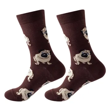 Roztomilý Zvierat Ponožka Ženy Ponožky Karikatúra Psa Šteňa Pug Kawaii Zábavné Trendy Ponožky Happy Harajuku Bežné Ponožky Jeseň Jar Osadenie Obrázok 2