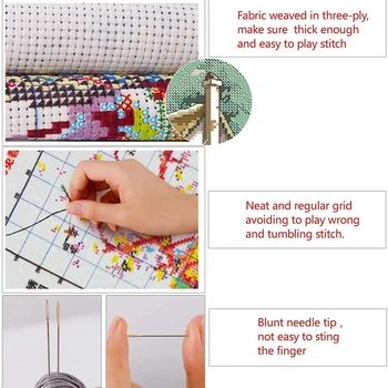 DIY Cross Stitch Počíta Súpravy Pečiatkou Auta ,11CT Tkaniny, Výšivky Remesiel Needlepoint Kit (Motýľ) Obrázok 2