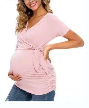 Materské Oblečenie Ropa De Maternidad Ženy, Tehotenstvo Magliette Grossesse Tee Tričko Ošetrovateľskej Umstandsmode Dojčenie Topy Obrázok 2