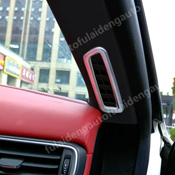 Pre Maserati Levante 2016-2019 Matný ABS Uhlíkových vlákien Interiér Okno Pilieri klimatizácia AC Zásuvky Otvor Kryt Výbava Obrázok 2