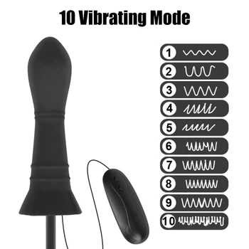 OLO Pošvy Expander Análny Plug Nafukovacie Zadok Dilator Sex Produkty Sexuálne Hračky pre Ženy Muži 10 Režimy Vibrátor Žena Masturbator Obrázok 2