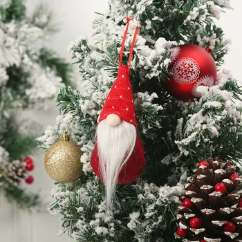 Festival Strany Ornament Červená Anonymný Santa Claus Obrázok Vianočné Dekorácie Prívesok pre Domáce Výzdoba, Vianočné Dekorácie 2023 Obrázok 2