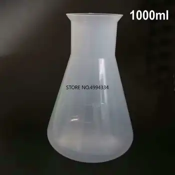 100 ml/250 ml/500/1000/2000ml Plastové erlenmeyer banky kužeľovej banky fľaša na laboratórne testy Obrázok 2