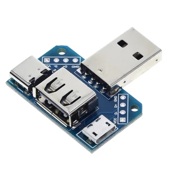 1PCS Typ-C 2.54 mm Micro 4P USB Adaptér Doska Mužov a Žien Konektor Adaptéra XY-USB4 DC 5V -20 ℃ ~ 85 ℃ Obrázok 2