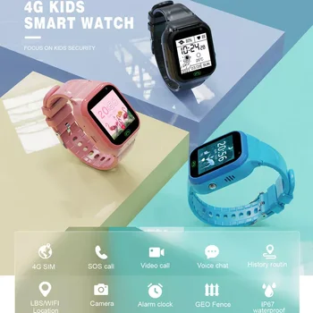 4G Smart Hodinky Deti Wifi Video Volanie SOS Tracker Vodotesný IP67 Detí Smartwatch Kamera VS Y95 A36E Dieťa Hovoru Hodinky Obrázok 2