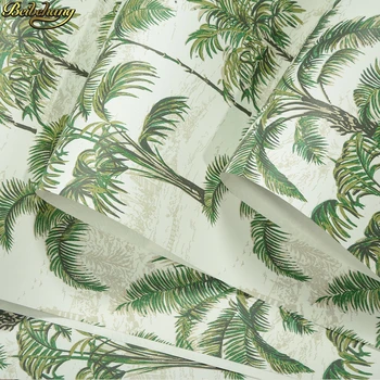 beibehang Juhovýchodnej Ázie štýl zelený kokosový čistý papier, tapety spálňa posteli obývacia izba TV pozadie abstraktných de parede Obrázok 2