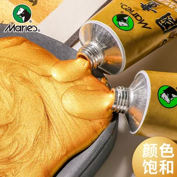 Zlatý Čínsky Maliarske Farby DIY Ručne maľované Kaligrafie Maľovanie Tekuté Zlato Maľovanie Špeciálne Kovové Farby Maľovať Jedného 32ml Obrázok 2