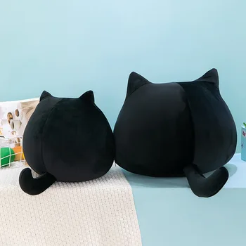 2022new módne soft black cat vankúš tvorivé plyšové hračky roztomilý roztomilý roztomilý mačka Obrázok 2