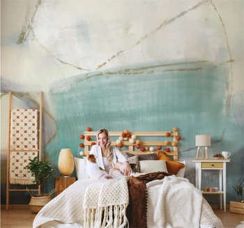 beibehang vlastné Nordic abstraktné umenie olej maľby, tapety, obývacia izba dekorácie gauč nástenná maľba, TV joj, 3D foto papier na stenu Obrázok 2