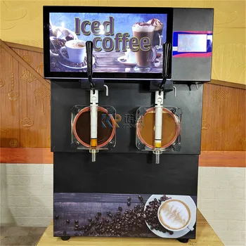 Obchodné Dvojitý Valec Ice Slush topení Snehu Stroj Ľadovú kávu s Displeji Obrázok 2
