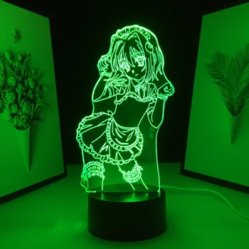 Koneko Toujou Manga Vysokej Školy DxD Koneko Toujou LED Nočné Svetlo na Narodeniny Darček Spálňa Decor Nočného 3D Lampa Dropship Obrázok 2